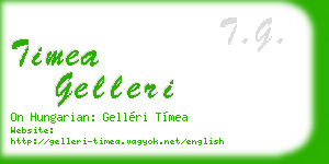 timea gelleri business card
